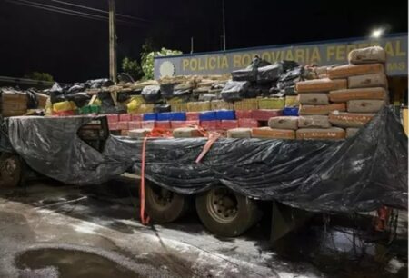 Motorista é preso ao transportar 9 toneladas de maconha na BR-158