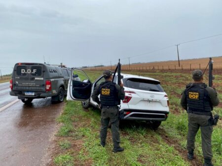 Veículo roubado em São Paulo é recuperado em MS