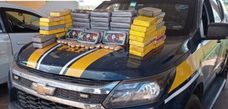 PRF apreende 59 Kg de cocaína em Bataguassu