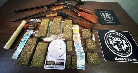 Traficante é preso com drogas, armas e munições em ação conjunta da Militar e Civil