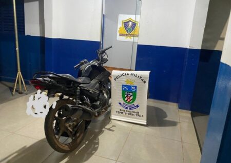 Polícia Militar prende homem com motocicleta com sinais de identificação adulterados em Nova Casa Verde