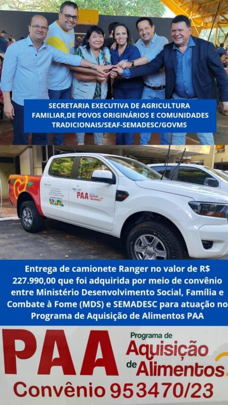 Secretaria executiva de agricultura familiar de povos originários e comunidades tradicionais/SEAF- senadoresc/GOVMS