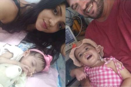 Casal se ‘separa’ pelas filhas e vive de esperança em hospitais diferentes