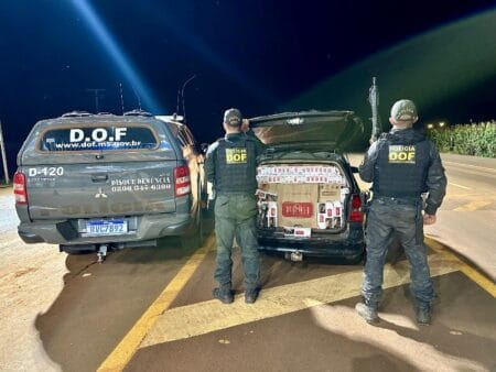 Veículo carregado com cigarros ilegais é apreendido pelo DOF