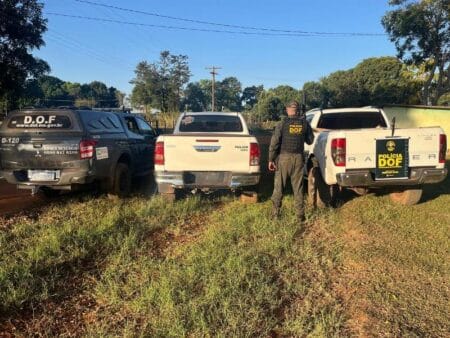 DOF recupera em Itaquiraí duas camionetas furtadas em MG e SC