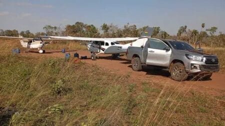 Agente fica ferido e Senad apreende aviões do tráfico na fronteira com MS