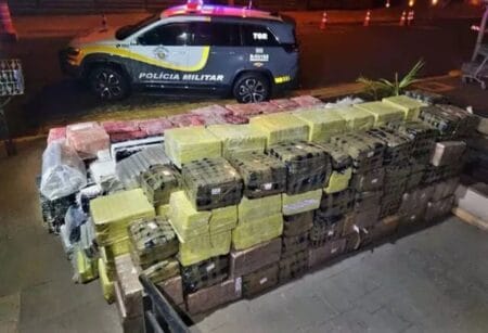 Polícia paulista intercepta caminhão de MS com 5,5 toneladas de maconha