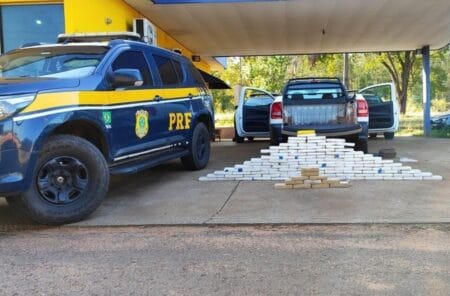 PRF apreende 118 Kg de cocaína em Três Lagoas