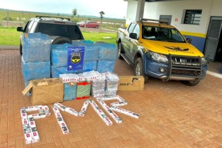 PMR apreende carro carregado de mercadorias contrabandeadas na MS-145
