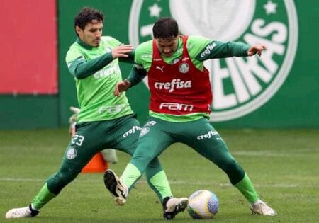 Veiga ou Mauricio? Vote em quem deve continuar como titular do Palmeiras após volta de Estêvão