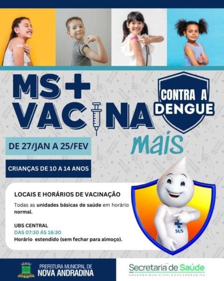 Nova Andradina intensifica vacinação contra a dengue e alerta para prevenção