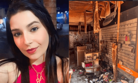 Com arma do pai PM, homem fere ex, mata amiga dela e queima loja em MS