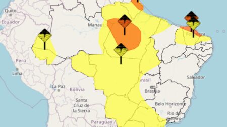 Inmet prevê chuvas intensas em Mato Grosso do Sul e mais 16 Estados nesta 6ª feira