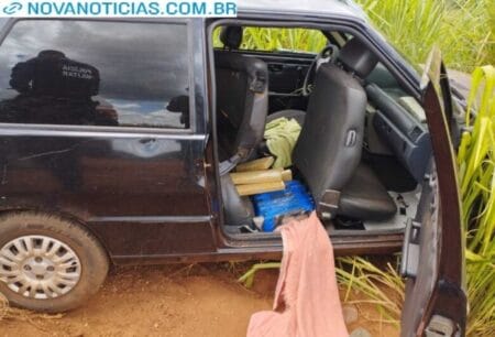 Polícia apreende 146 quilos de maconha após acidente em assentamento