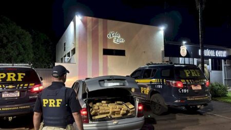 PRF apreende 396 Kg de maconha em Maracaju (MS)