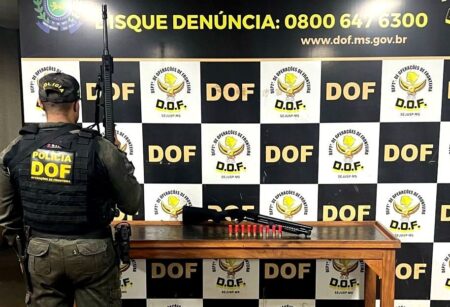 DOF apreende quatro armas de fogo e mais de 50 munições