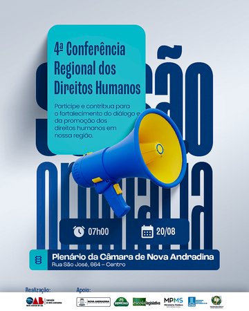 Nova Andradina sediará 4ª Conferência Regional de Direitos Humanos
