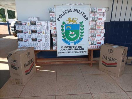 Polícia Militar apreende carga de cigarros contrabandeados no distrito de Amandina