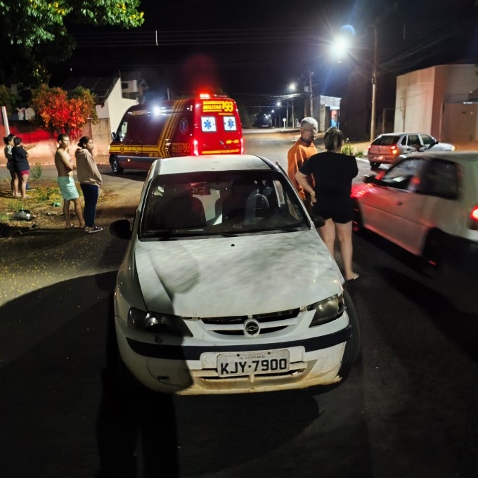 Jovem alcoolizada fica gravemente ferida após acidente na Vila Operária em Nova Andradina