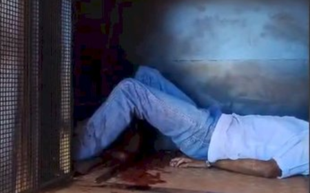 Homem em surto, armado com faca é baleado na perna pela PM após ameaçar clientes em supermercado de Angélica.
