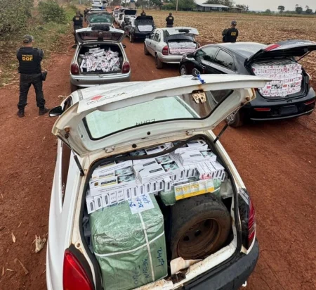 Operação do DOF em Ponta Porã apreende contrabando avaliado em R$ 1,4 milhão e prende 14 pessoas.