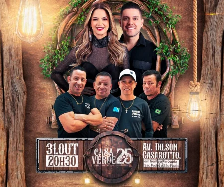 Festa de 25 anos de Nova Casa Verde promete noite inesquecível