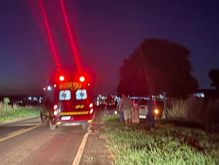 Motociclista que saiu de Nova Andradina fica ferida ao sofrer queda na BR-376, entre Vila Amandina e Ivinhema