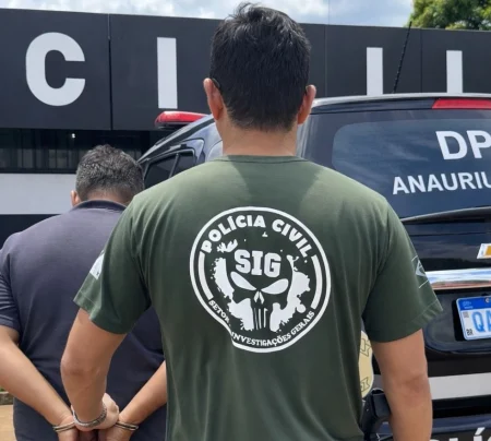 Polícia Civil cumpre mandados e prende suspeito por tráfico e posse de munições em Anaurilândia.