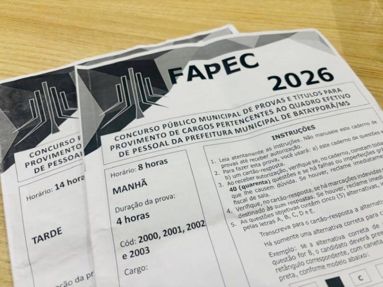 Concurso da Prefeitura de Batayporã teve mais de 2.700 candidatos e aplicação de provas ocorreu com tranquilidade