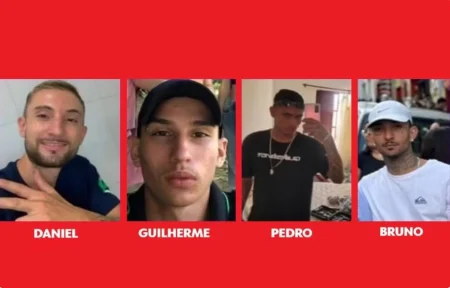 Quatro jovens de MG somem juntos em Santa Catarina.