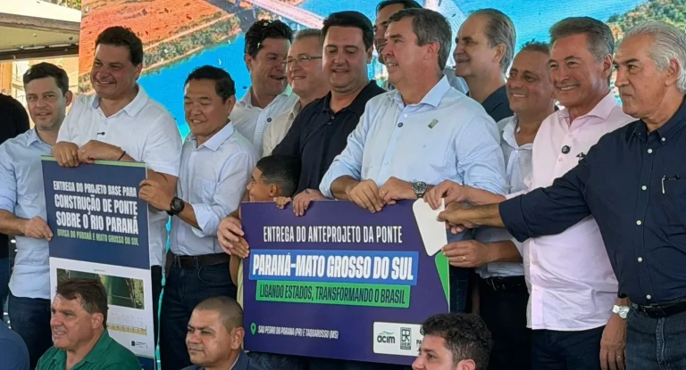 Ponte orçada em R$ 1,3 bilhão vai ligar MS ao PR e fortalecer Rota Bioceânica