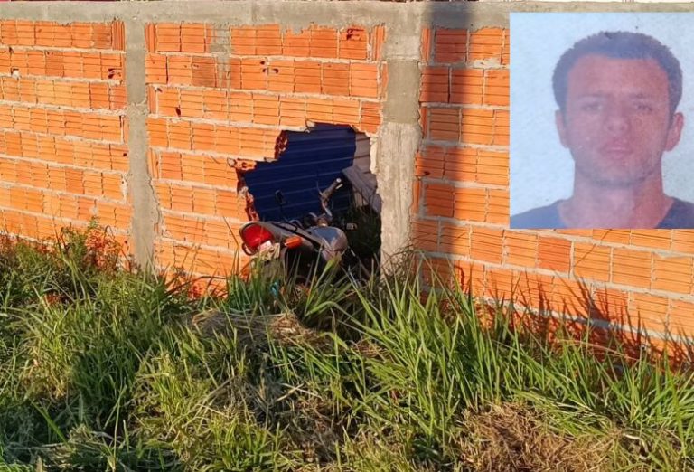 Motociclista morre ao roletar rotatória e bater em muro no Cidade Jardim