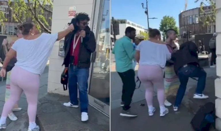 Mulher agride evangelista com socos para impedir pregação
