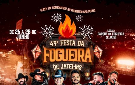 49ª Festa da Fogueira de Jateí promete três dias de tradição, rodeio e grandes shows com entrada gratuita