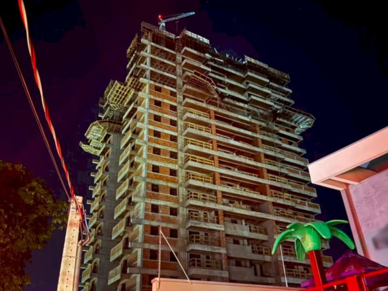 Operário morre após cair do 13º andar de prédio em construção