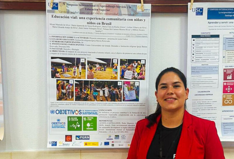 Acadêmica da Unigran EAD apresenta projeto na Espanha