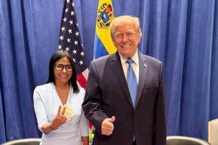 Trump e Delcy Rodríguez se encontram em Nova York