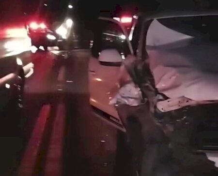 Acidente envolvendo uma moto e um carro na BR-376 deixou uma vítima fatal, em Vicentina