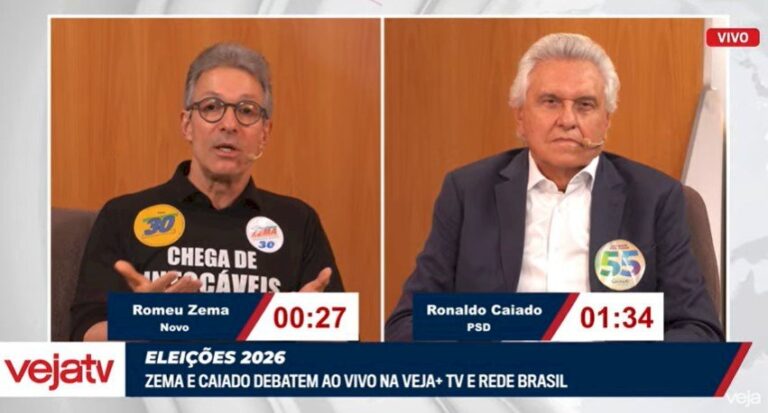 Zema e Caiado miram Lula e Flávio em debate: ‘É como apostar no tigrinho’