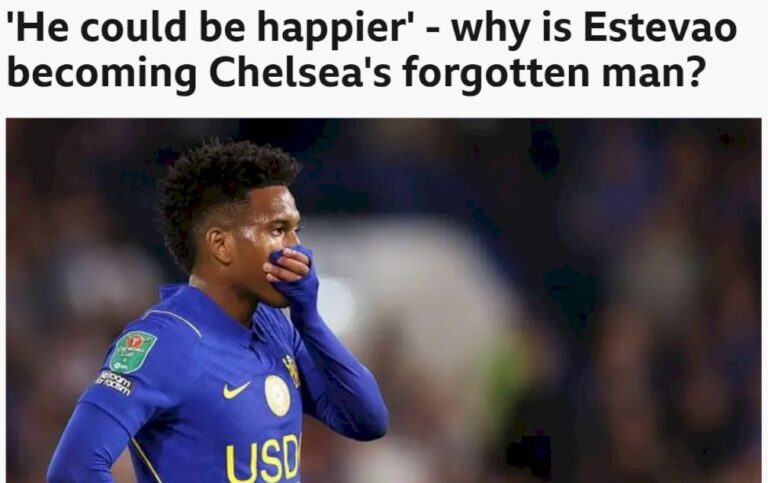 Imprensa analisa falta de oportunidades de Estêvão no Chelsea: ‘Esquecido’